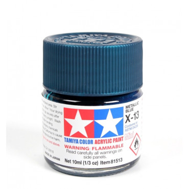 TINTA ACRÍLICA MINI X-3 AZUL ROYAL 10ML TAMIYA TAM 81503